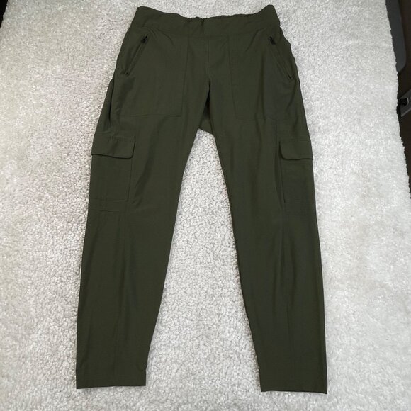 Athleta Chelsea Cargo Pant Olive Green Hiking Outdoors - Picture 2 of 9